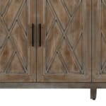 Distressed Geometric Carved Sideboard with Four Doors and Shelves 13 Distressed Geometric Carved Sideboard with Four Doors and Shelves