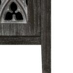 Distressed Black Wood Sideboard with Scrollwork Doors and Storage 14 Distressed Black Wood Sideboard with Scrollwork Doors and Storage