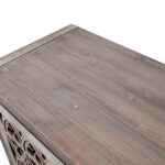 Brown Distressed Sideboard with Carved Scrollwork and Four Doors 15 Brown Distressed Sideboard with Carved Scrollwork and Four Doors
