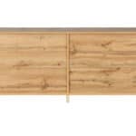 Natural Distressed Geometric Carved Sideboard with Four Doors 15 Natural Distressed Geometric Carved Sideboard with Four Doors