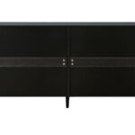 Black and White Distressed Floral Carved Sideboard with Four Doors 15 Black and White Distressed Floral Carved Sideboard with Four Doors