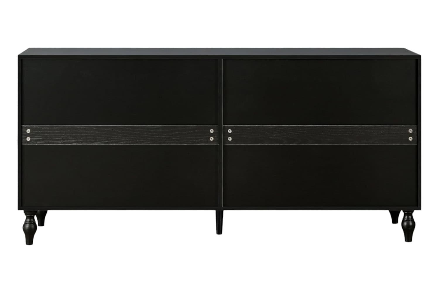 Black and White Distressed Floral Carved Sideboard with Four Doors 6 Black and White Distressed Floral Carved Sideboard with Four Doors - Image 6