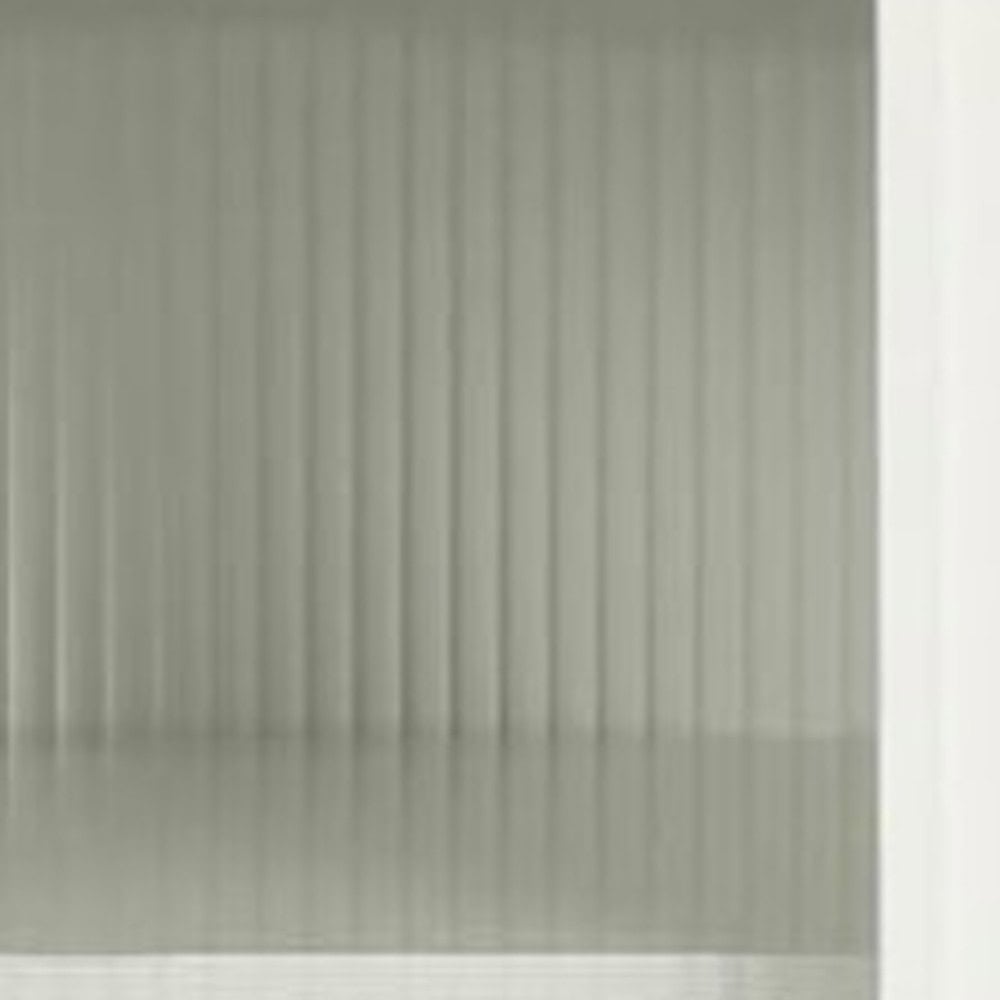 White Ribbed Wood and Glass Sideboard with Four Doors 8 White Ribbed Wood and Glass Sideboard with Four Doors - Image 8