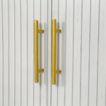 Modern White Ribbed Sideboard with Adjustable Shelves and Doors 18 Modern White Ribbed Sideboard with Adjustable Shelves and Doors