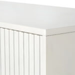 Modern White Ribbed Sideboard with Adjustable Shelves and Doors 15 Modern White Ribbed Sideboard with Adjustable Shelves and Doors