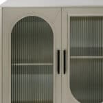 Gold Modern Wood and Glass Sideboard with Ribbed Detailing 14 Gold Modern Wood and Glass Sideboard with Ribbed Detailing