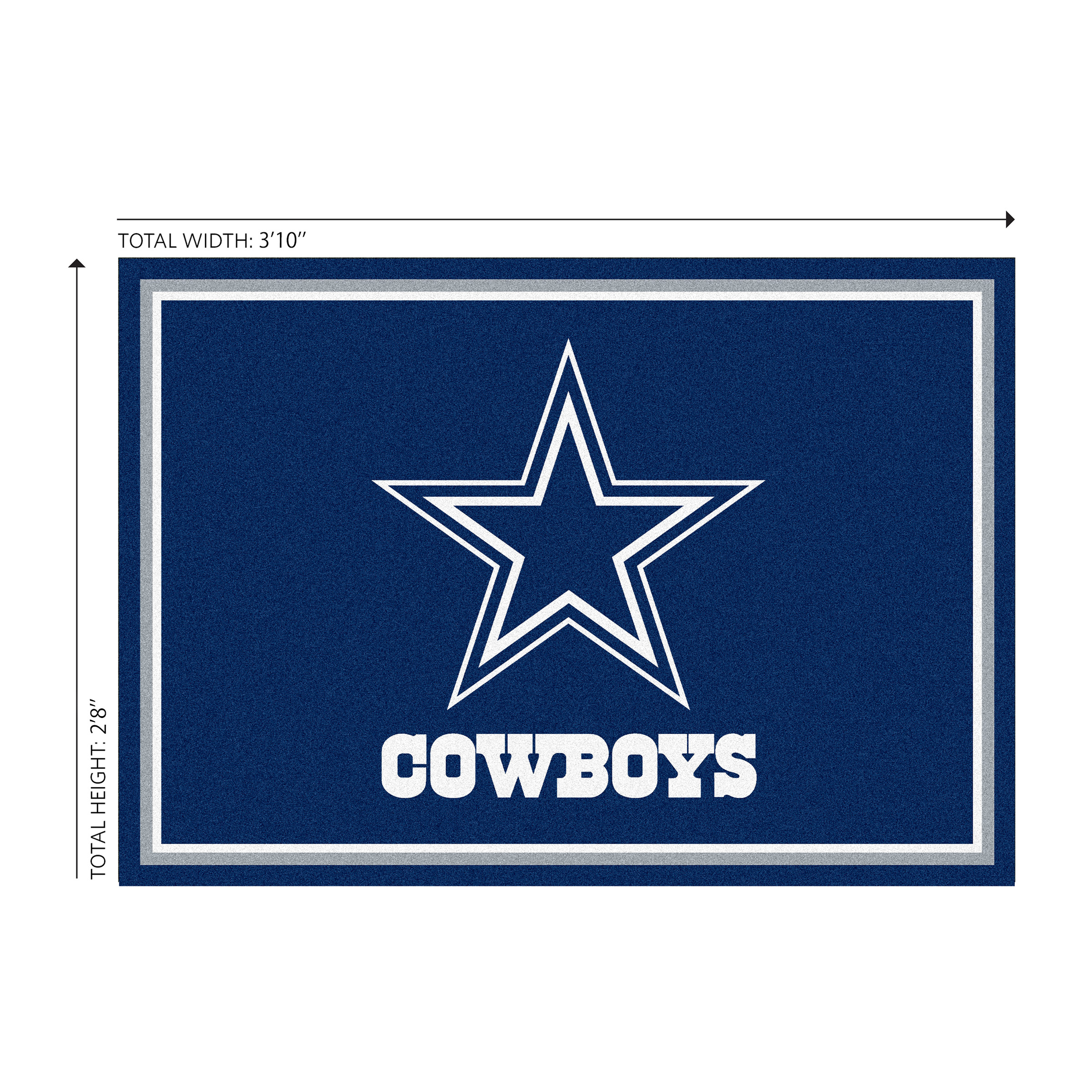 dallas cowboys 3x4 officially licensed nfl area rug