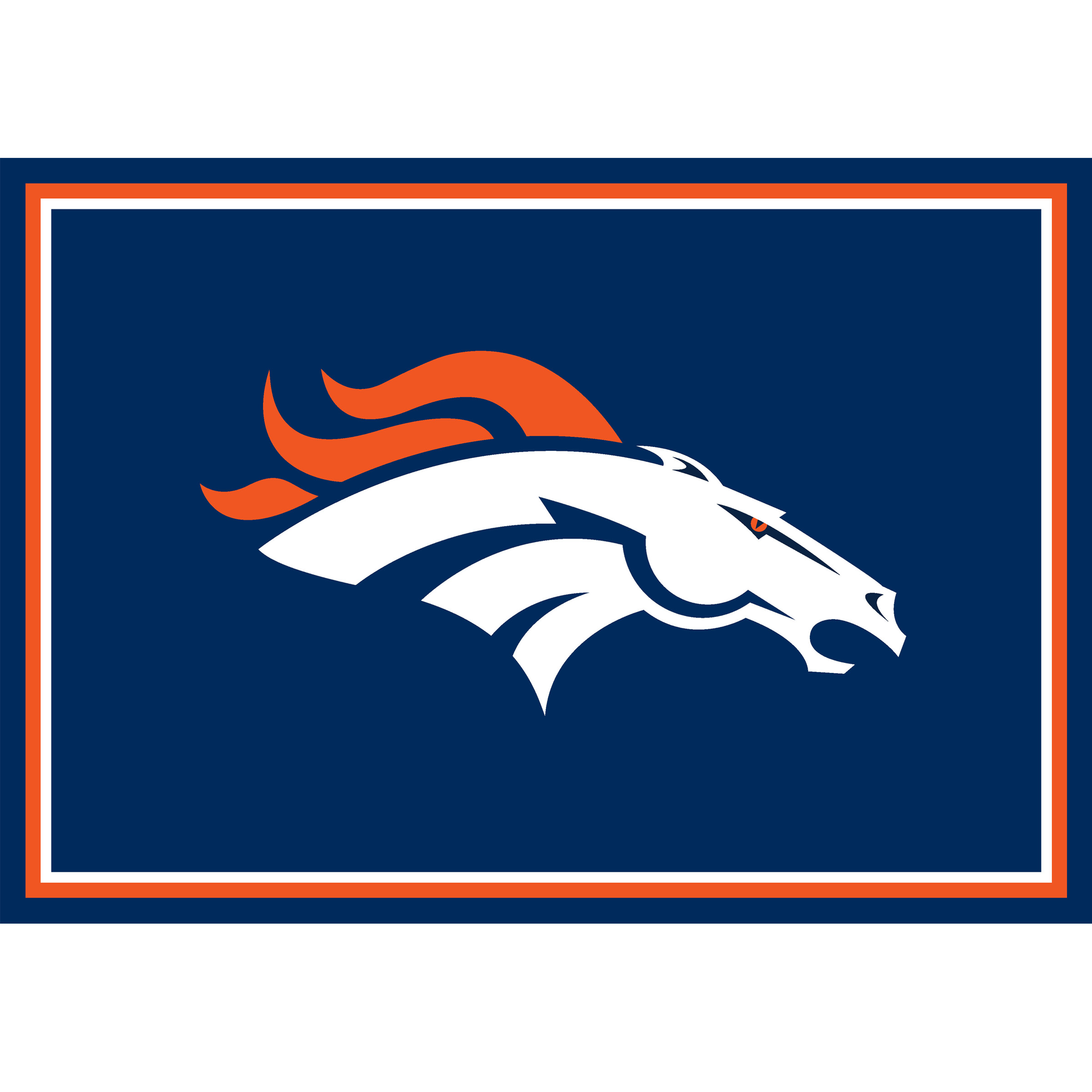 denver broncos 3x4 spirit area rug nfl officially licensed