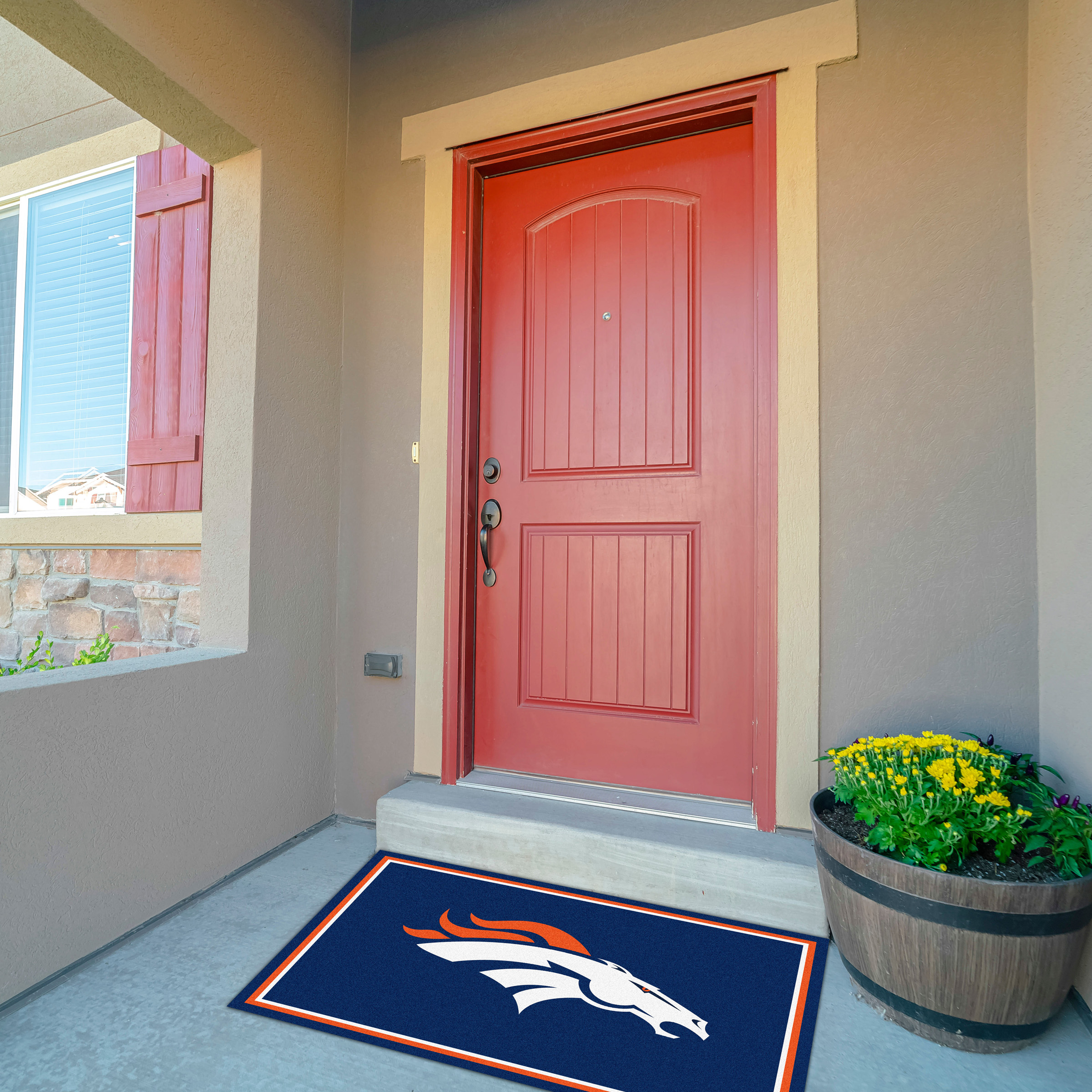 denver broncos 3x4 spirit area rug nfl officially licensed