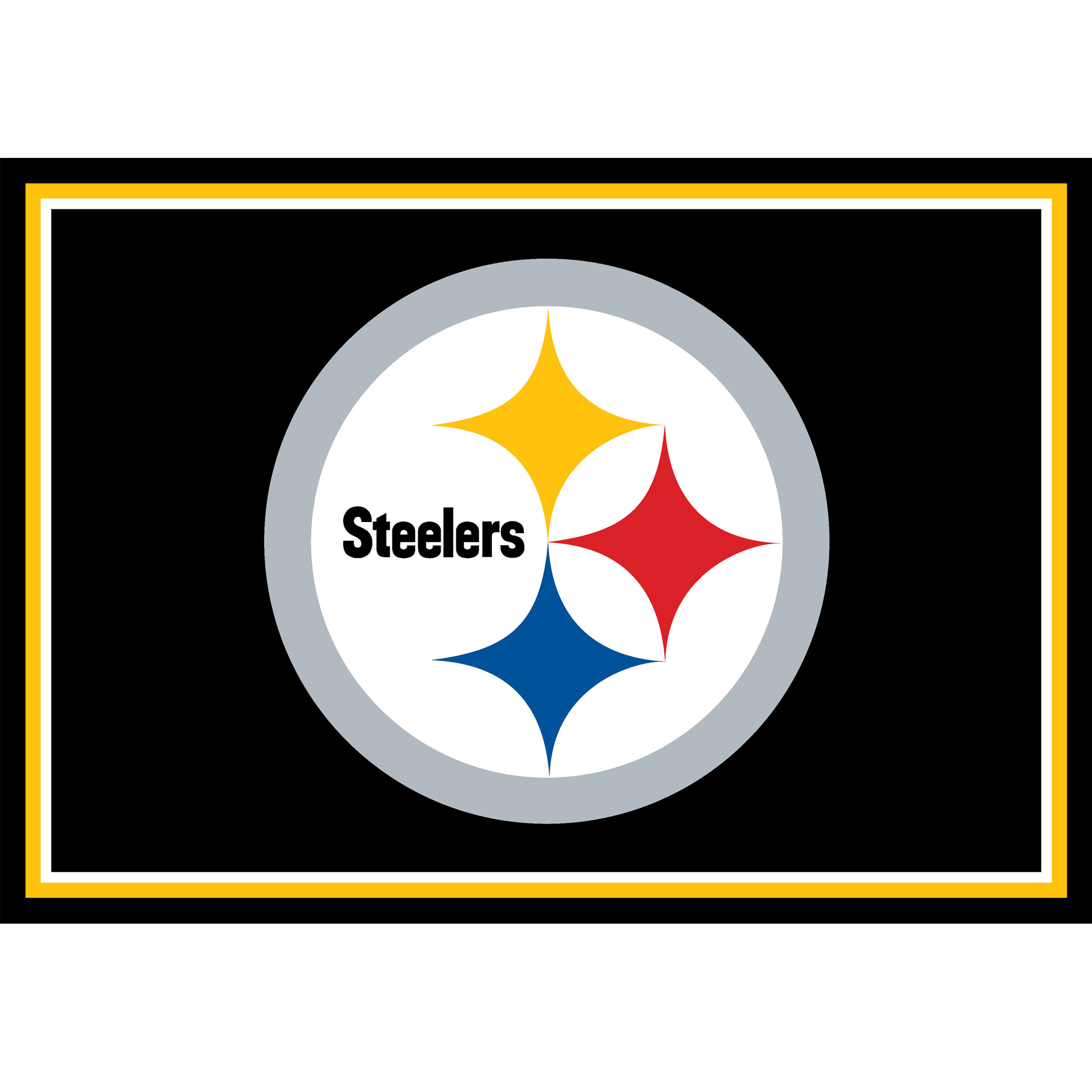 pittsburgh steelers 3x4 spirit area rug nfl licensed