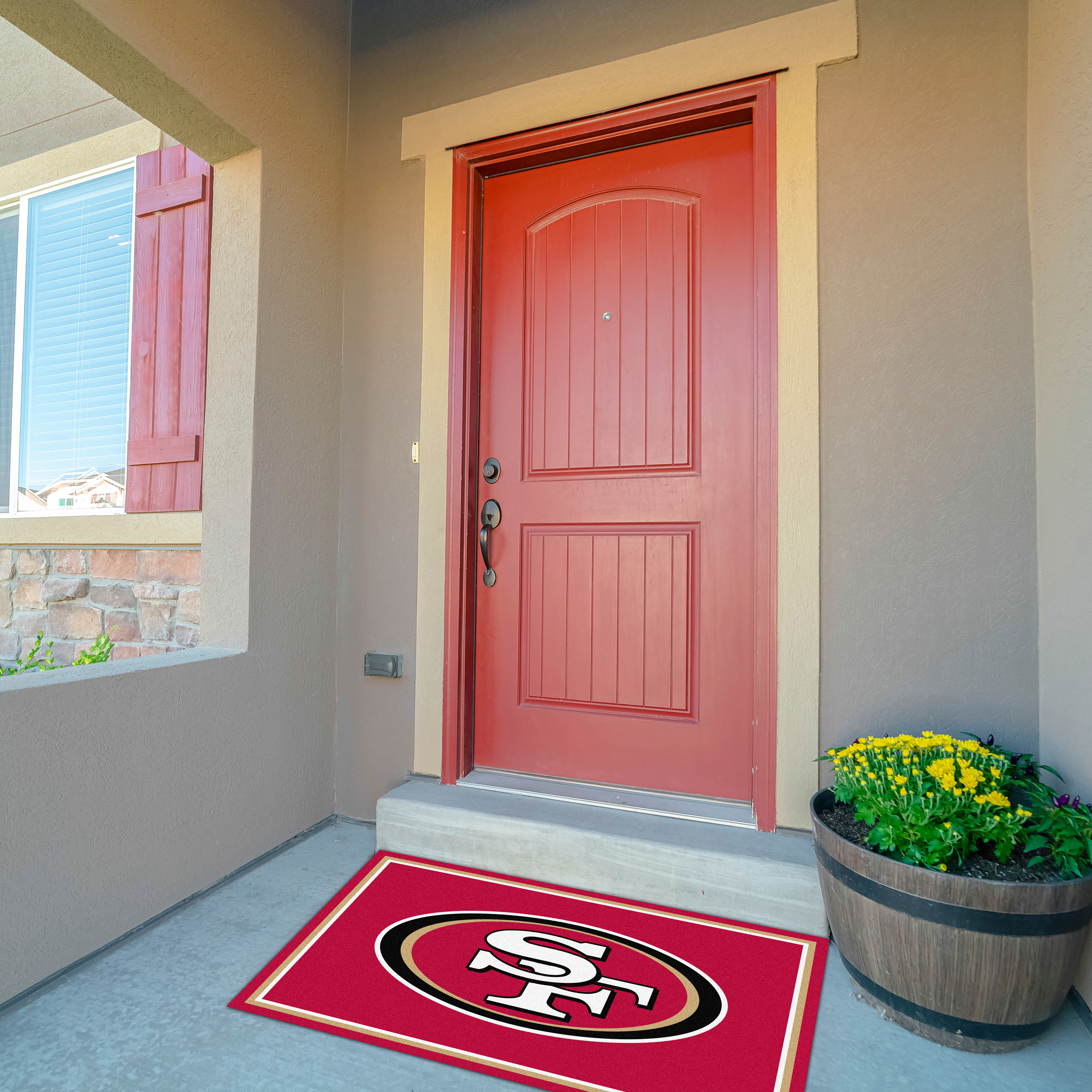 49ers 3x4 spirit area rug san collection nfl licensed