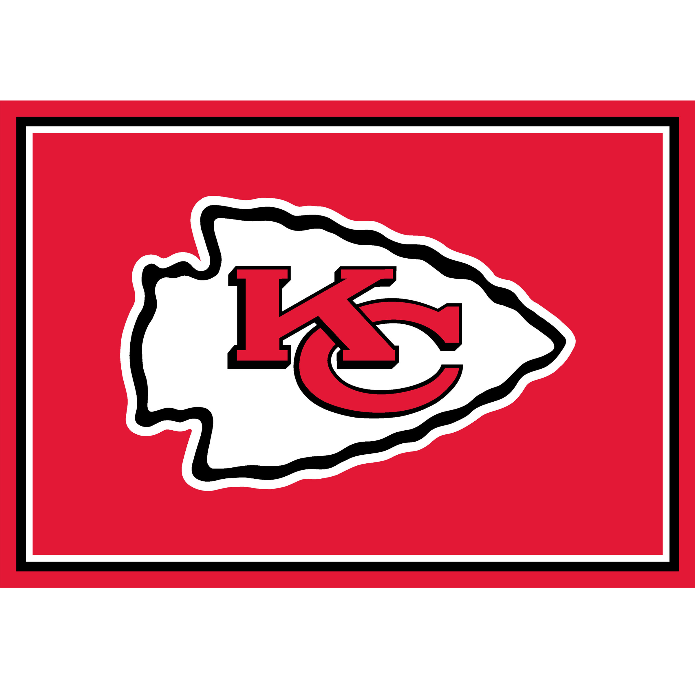 kansas city chiefs 3x4 spirit area rug kansas collection