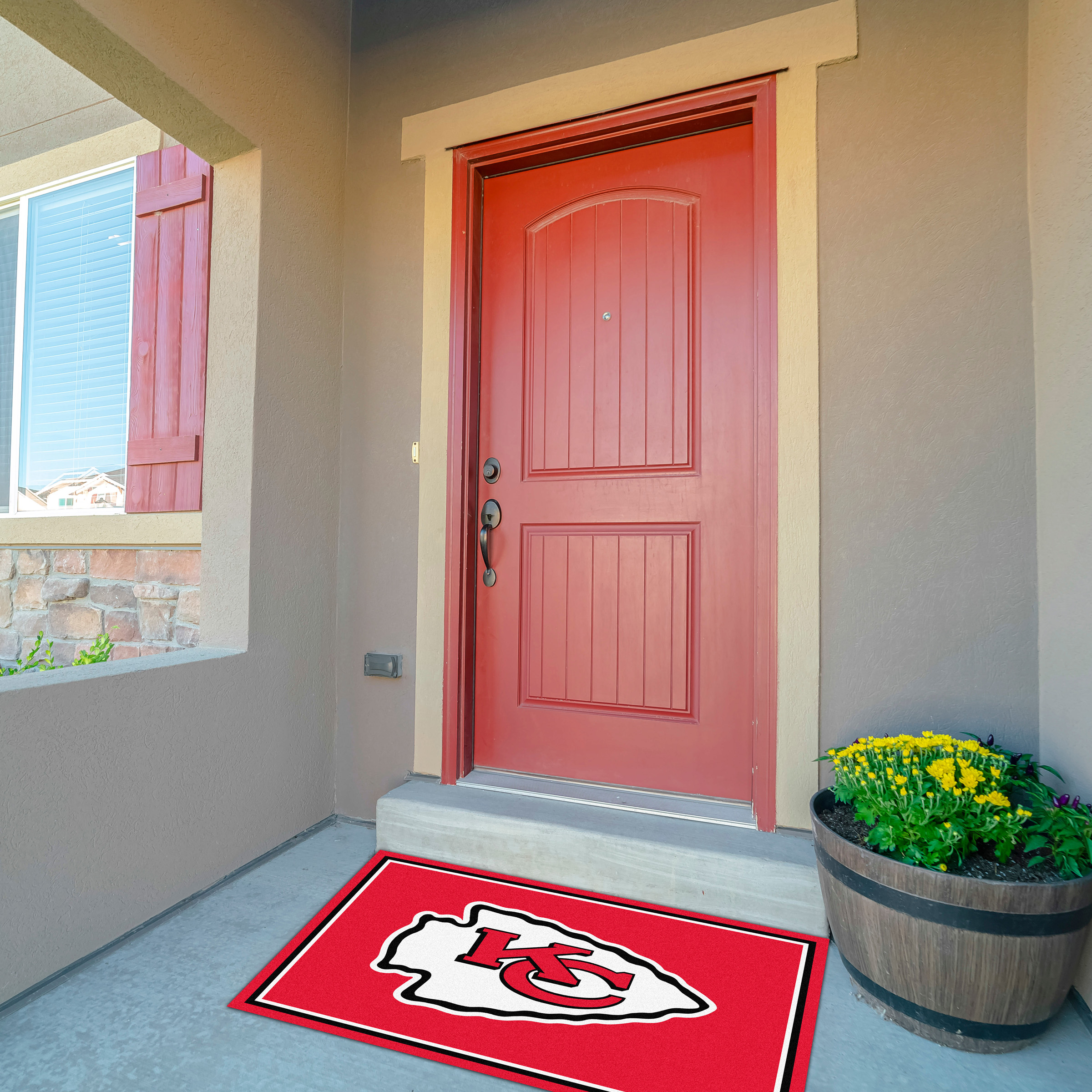 kansas city chiefs 3x4 spirit area rug kansas collection