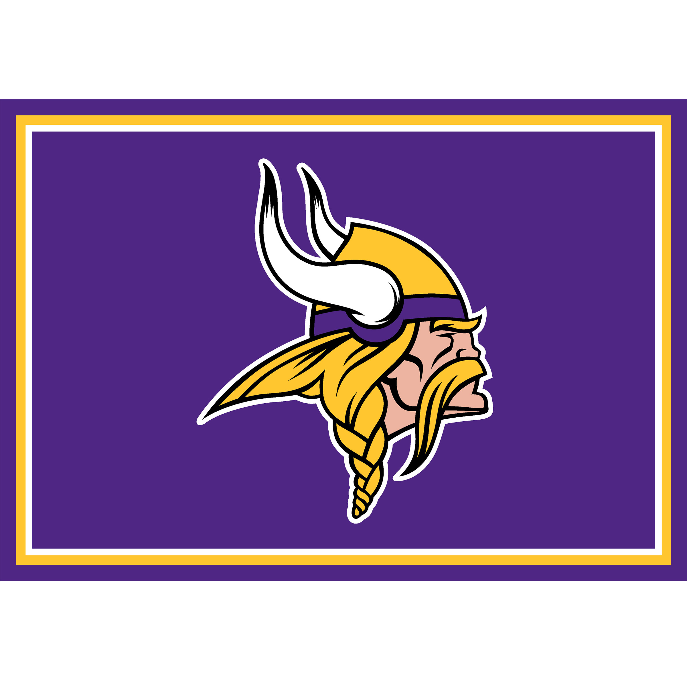 vikings 3x4 spirit area rug officially licensed nfl