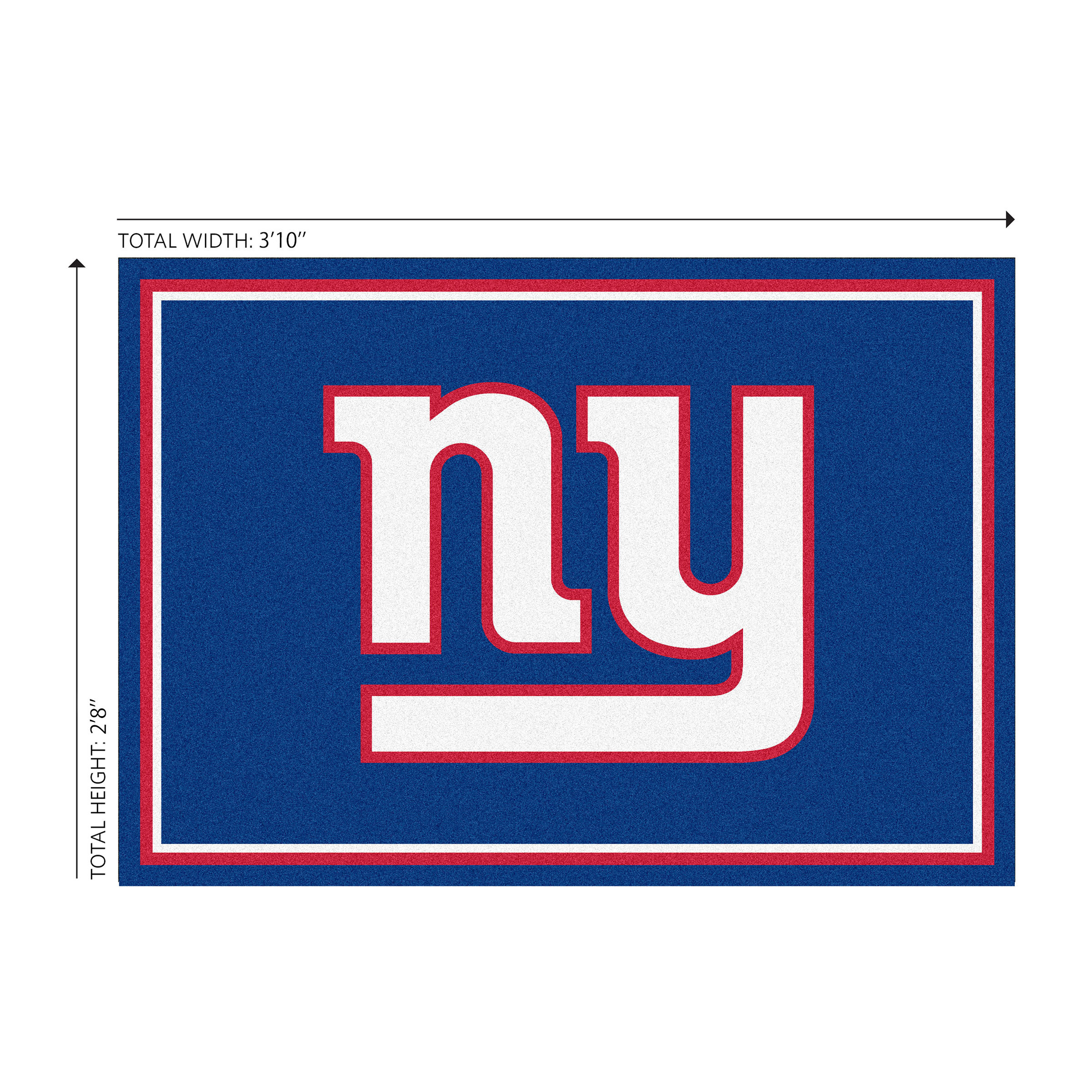 giants 3x4 spirit area rug nfl officially licensed wearon nylon