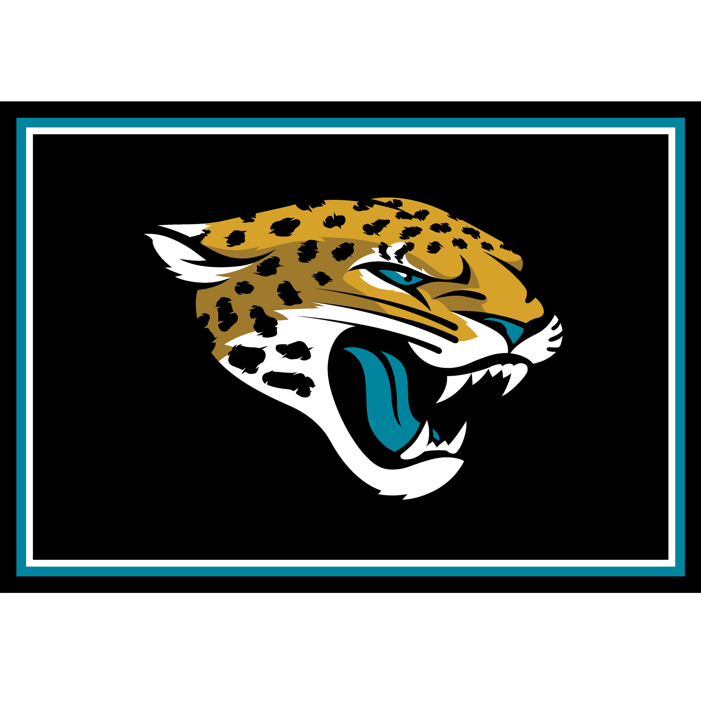 jacksonville jaguars 3x4 spirit area rug officially licensed nfl rug