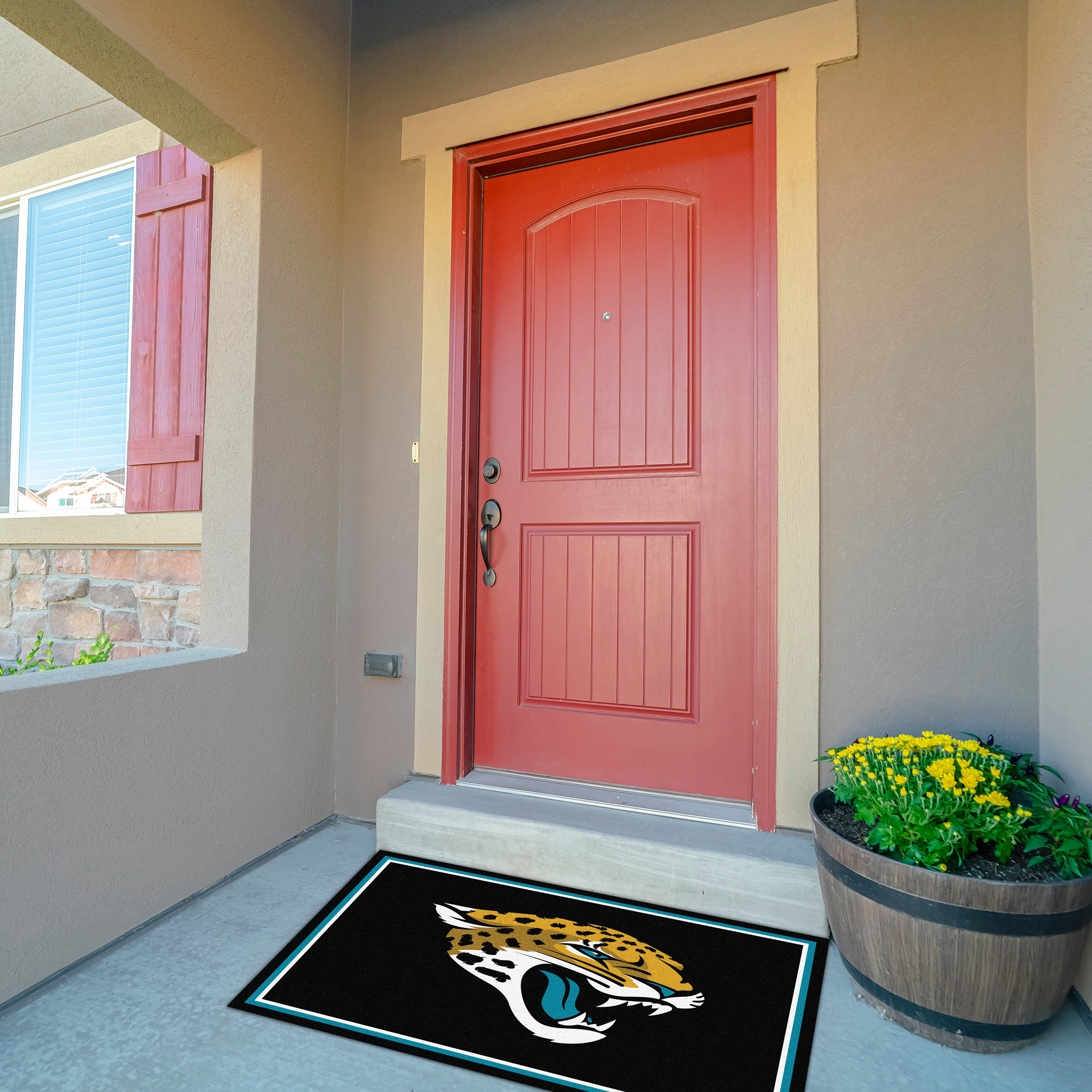 jacksonville jaguars 3x4 spirit area rug officially licensed nfl rug