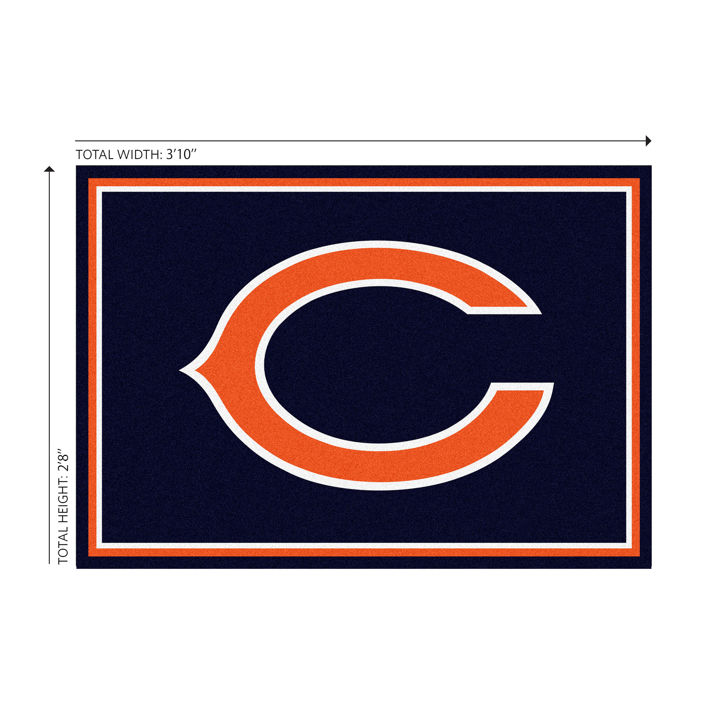 chicago bears 3x4 spirit rug officially licensed nfl