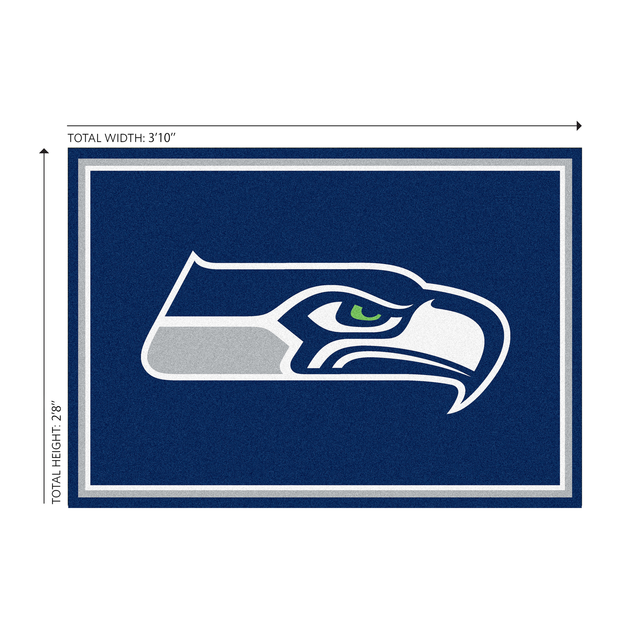 seattle seahawks 3x4 spirit area rug officially licensed