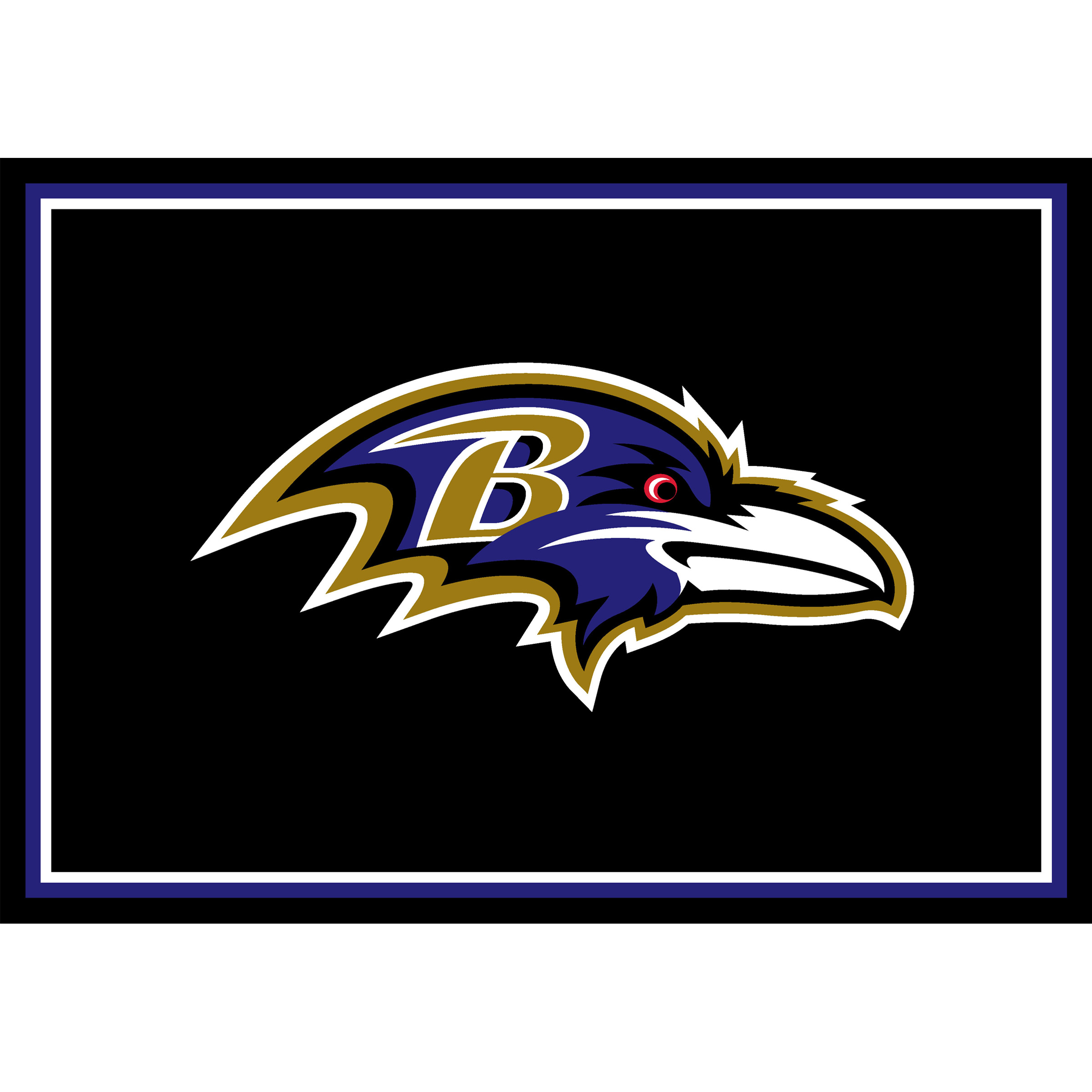 baltimore ravens 3x4 area rug officially licensed stain resistant