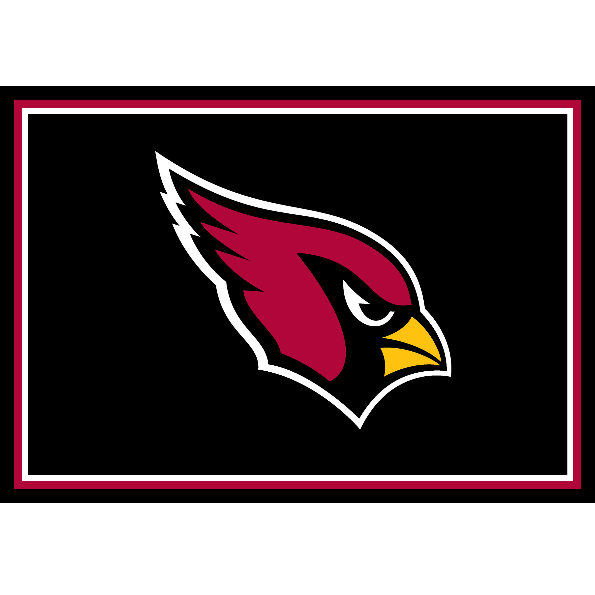 arizona cardinals 3x4 spirit area rug officially licensed nfl