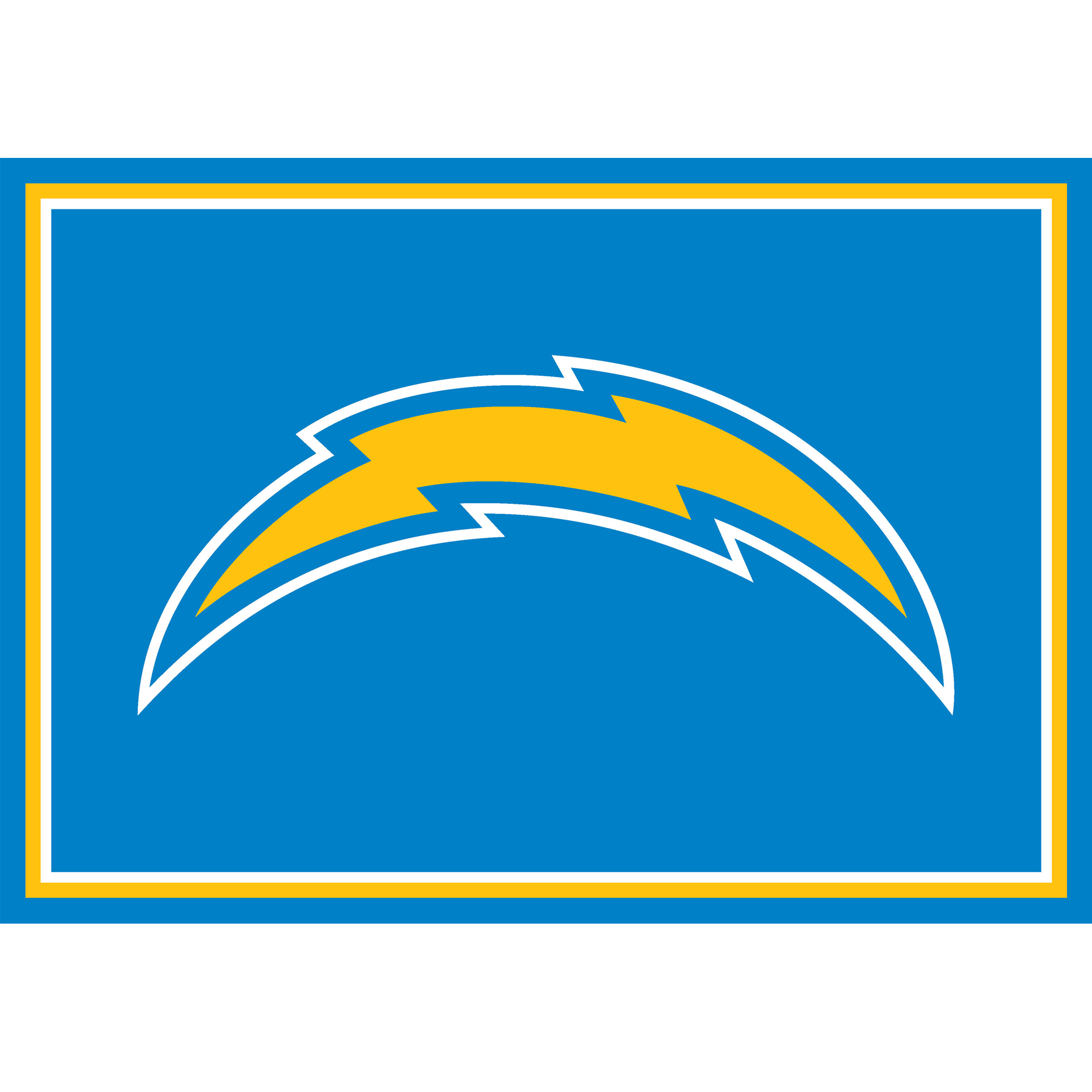 los angeles chargers 3x4 spirit area rug usa made