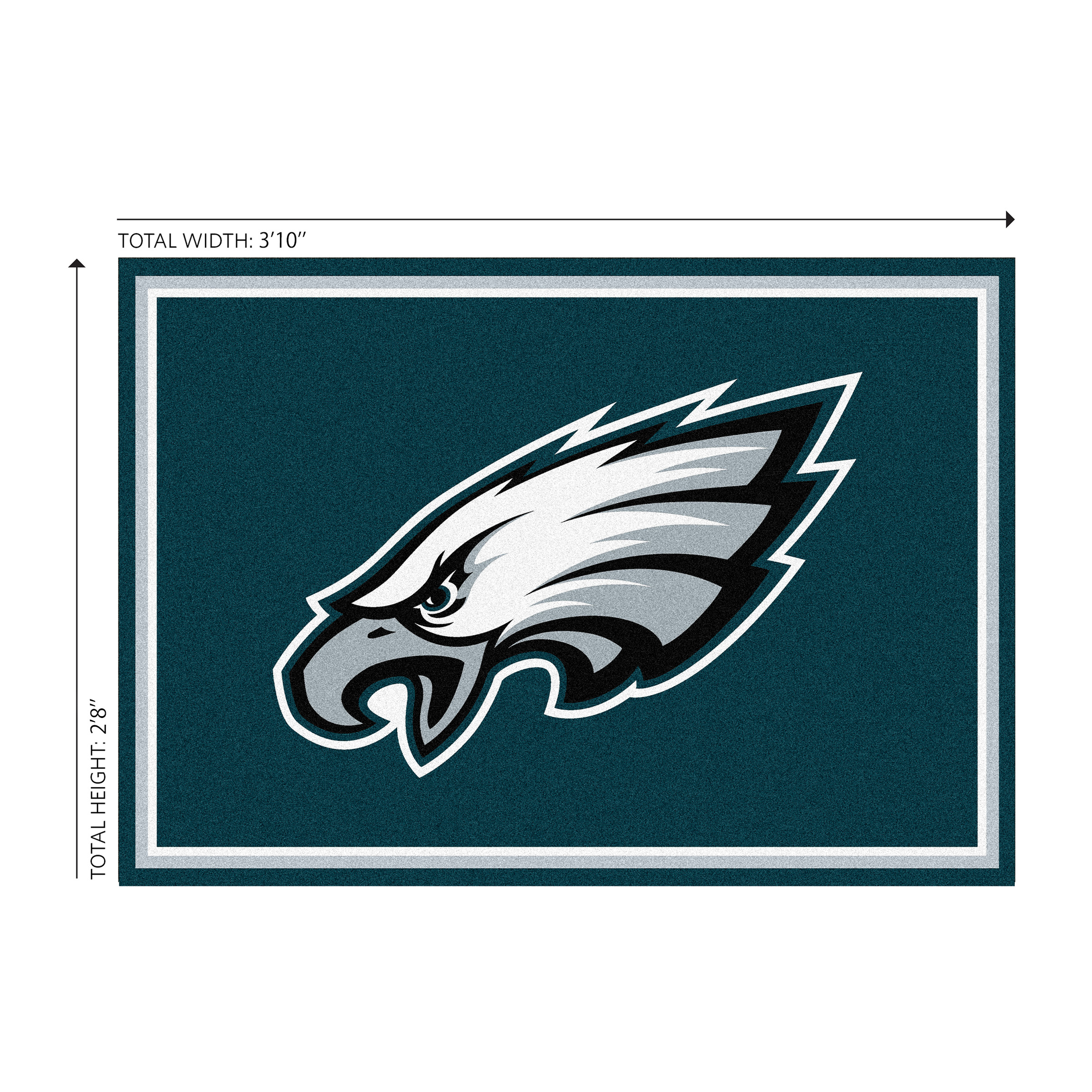 philadelphia eagles 3x4 spirit area rug officially licensed nfl