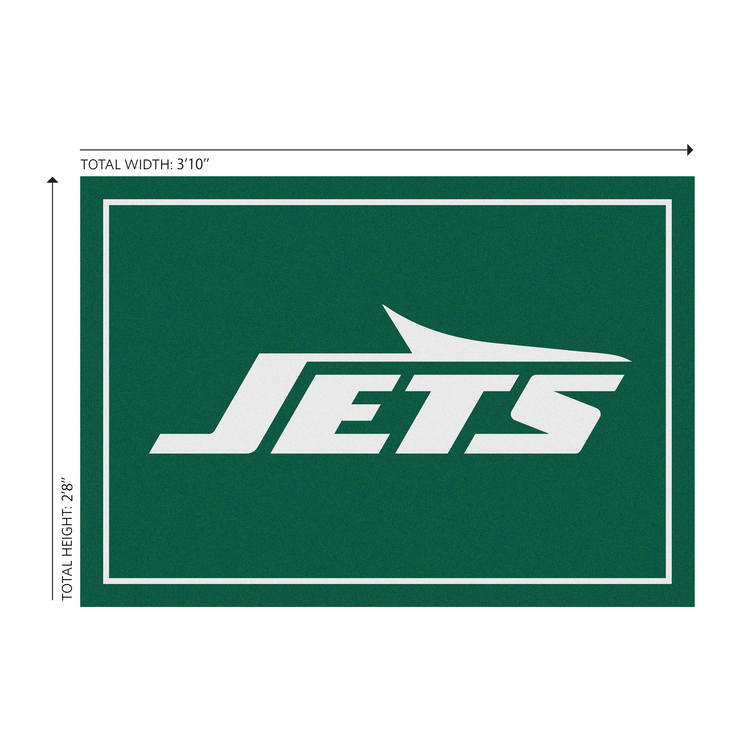 new york jets 3x4 spirit area rug officially licensed