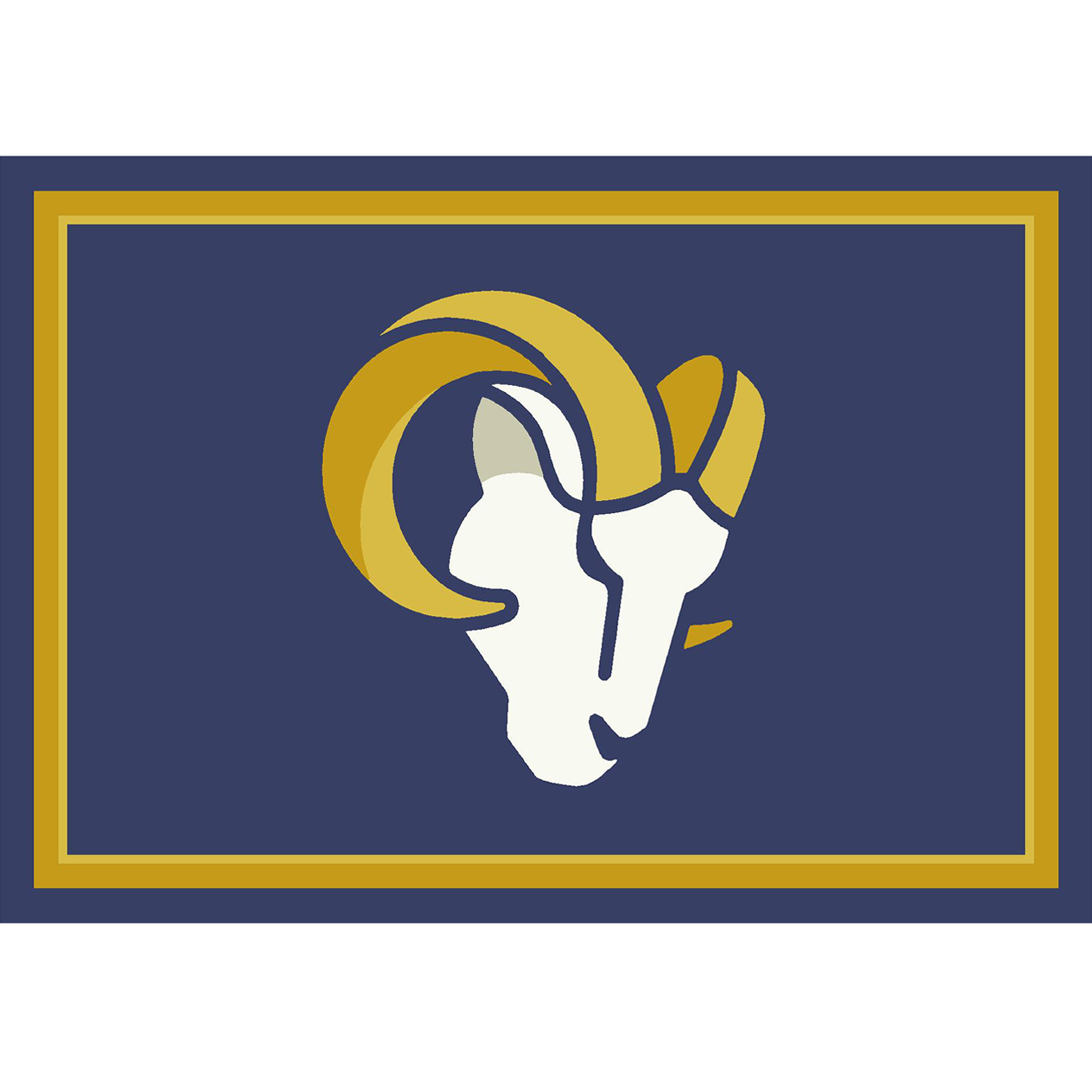 los angeles rams 3x4 spirit area rug usa made