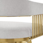 30” Silver and Gold Swivel Bar Stool with Armrests 18 30” Silver and Gold Swivel Bar Stool with Armrests