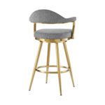 30" Gray and Gold Swivel Bar Stool with Armrests (41" Overall Height) 13 30" Gray and Gold Swivel Bar Stool with Armrests (41" Overall Height)