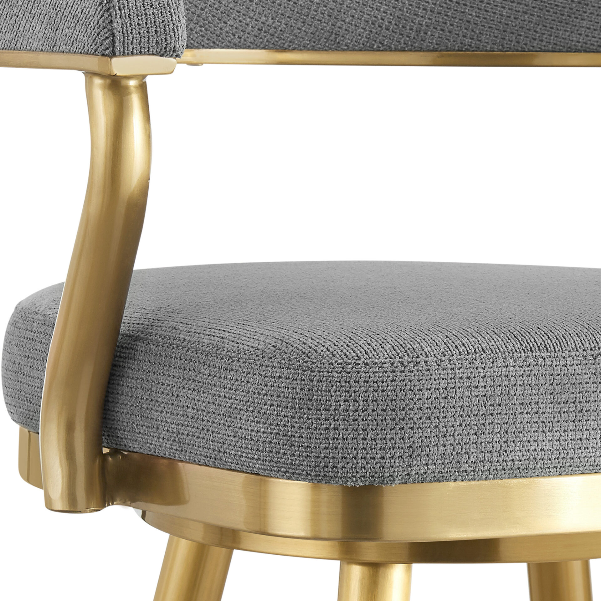 30" Gray and Gold Swivel Bar Stool with Armrests (41" Overall Height) 9 30" Gray and Gold Swivel Bar Stool with Armrests (41" Overall Height) - Image 9