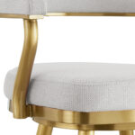 30" Silver and Gold Swivel Bar Stool with Armrests 18 30" Silver and Gold Swivel Bar Stool with Armrests