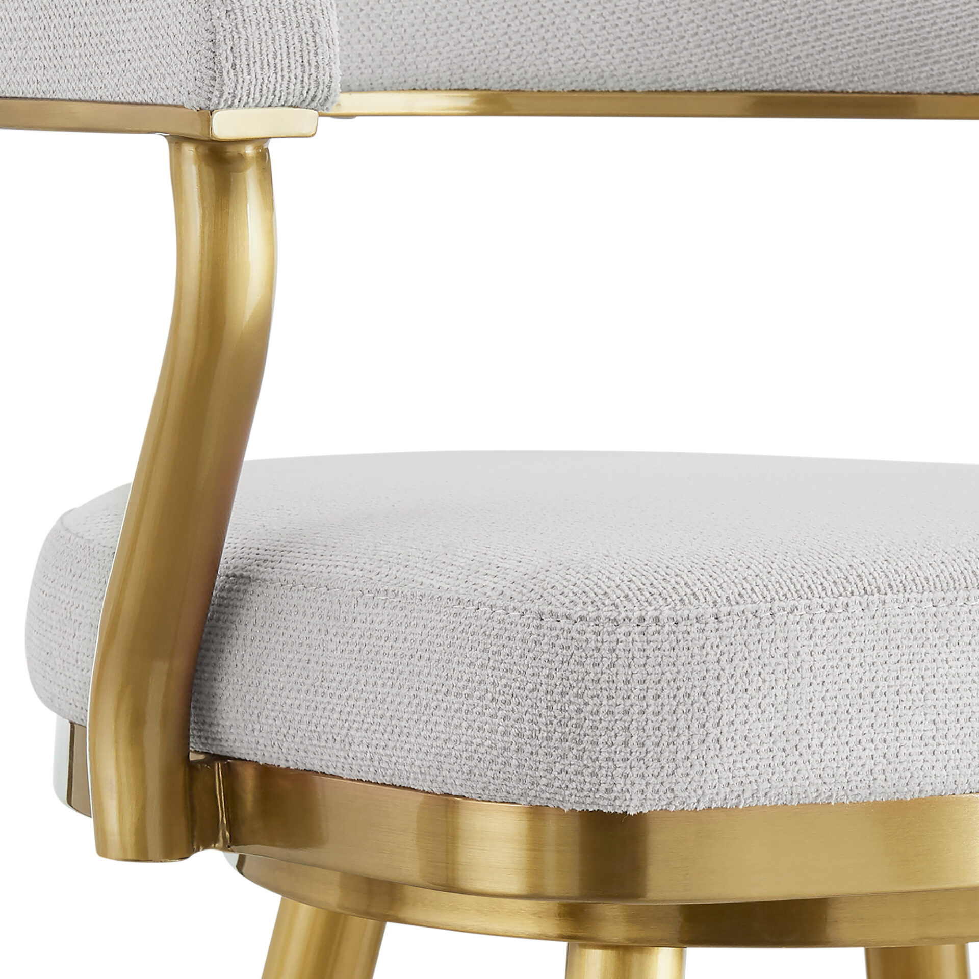 30" Silver and Gold Swivel Bar Stool with Armrests 9 30" Silver and Gold Swivel Bar Stool with Armrests - Image 9