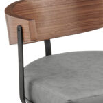 30" Gray Brown Faux Leather Swivel Bar Stool with Arms 17 30" Gray Brown Faux Leather Swivel Bar Stool with Arms