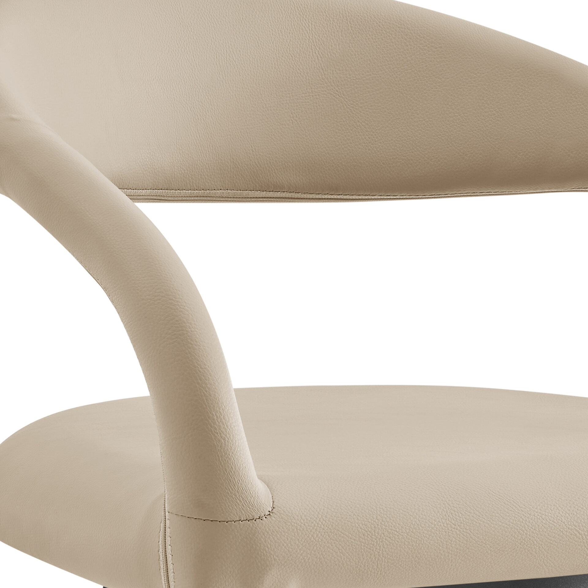 30" Beige and Black Swivel Bar Stool with Armrests 9 30" Beige and Black Swivel Bar Stool with Armrests - Image 9