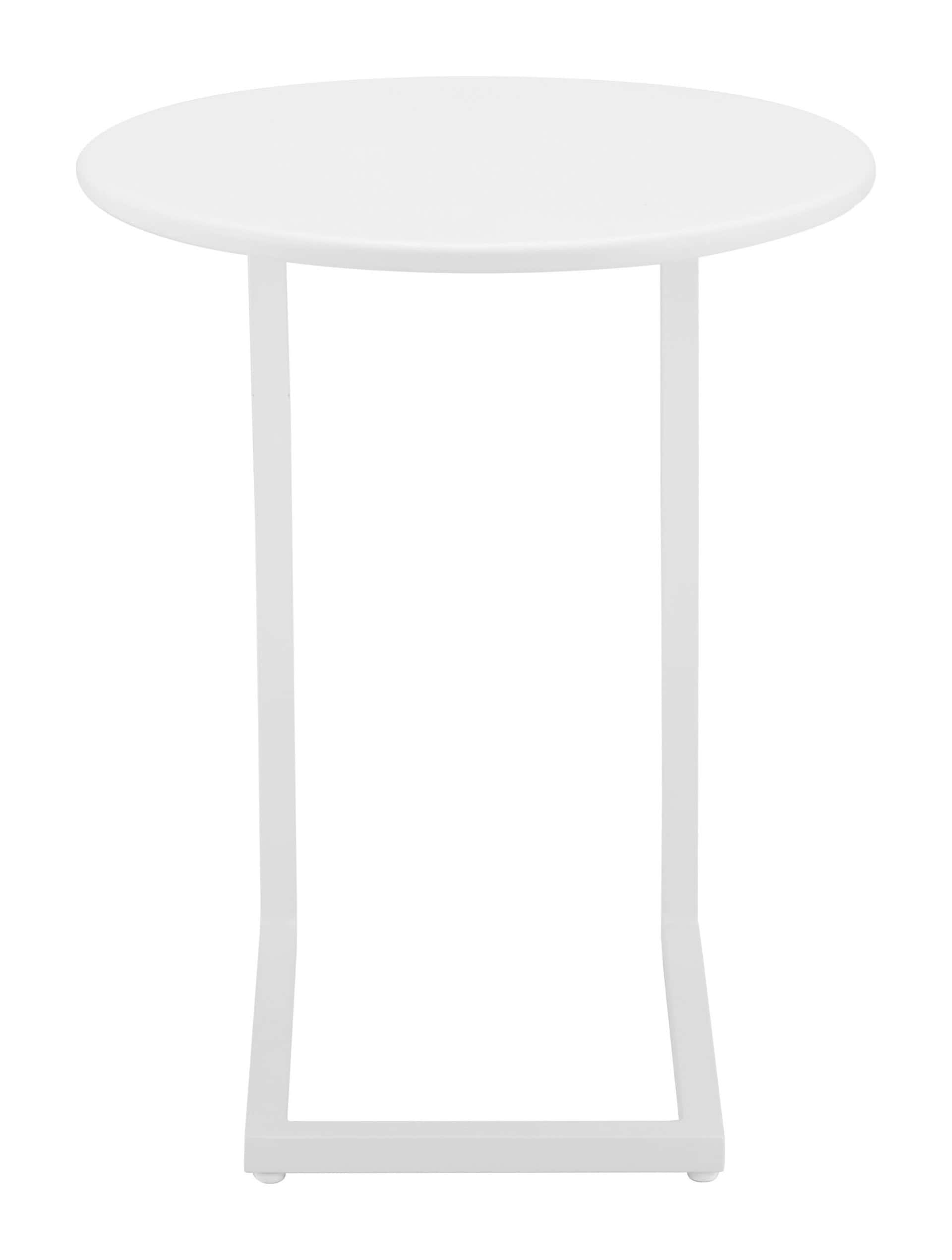 Modern White Round End Table with Durable Aluminum Frame 13 Modern White Round End Table with Durable Aluminum Frame