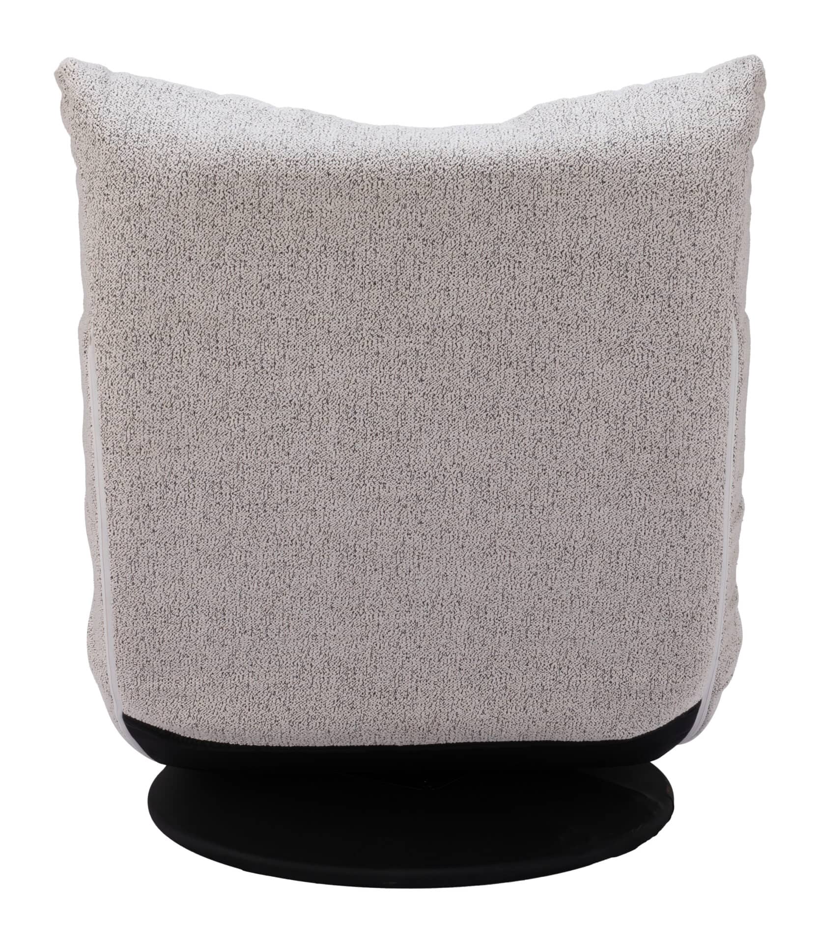 Ash Gray Tufted Swivel Accent Chair with Adjustable Height 7 Ash Gray Tufted Swivel Accent Chair with Adjustable Height - Image 7
