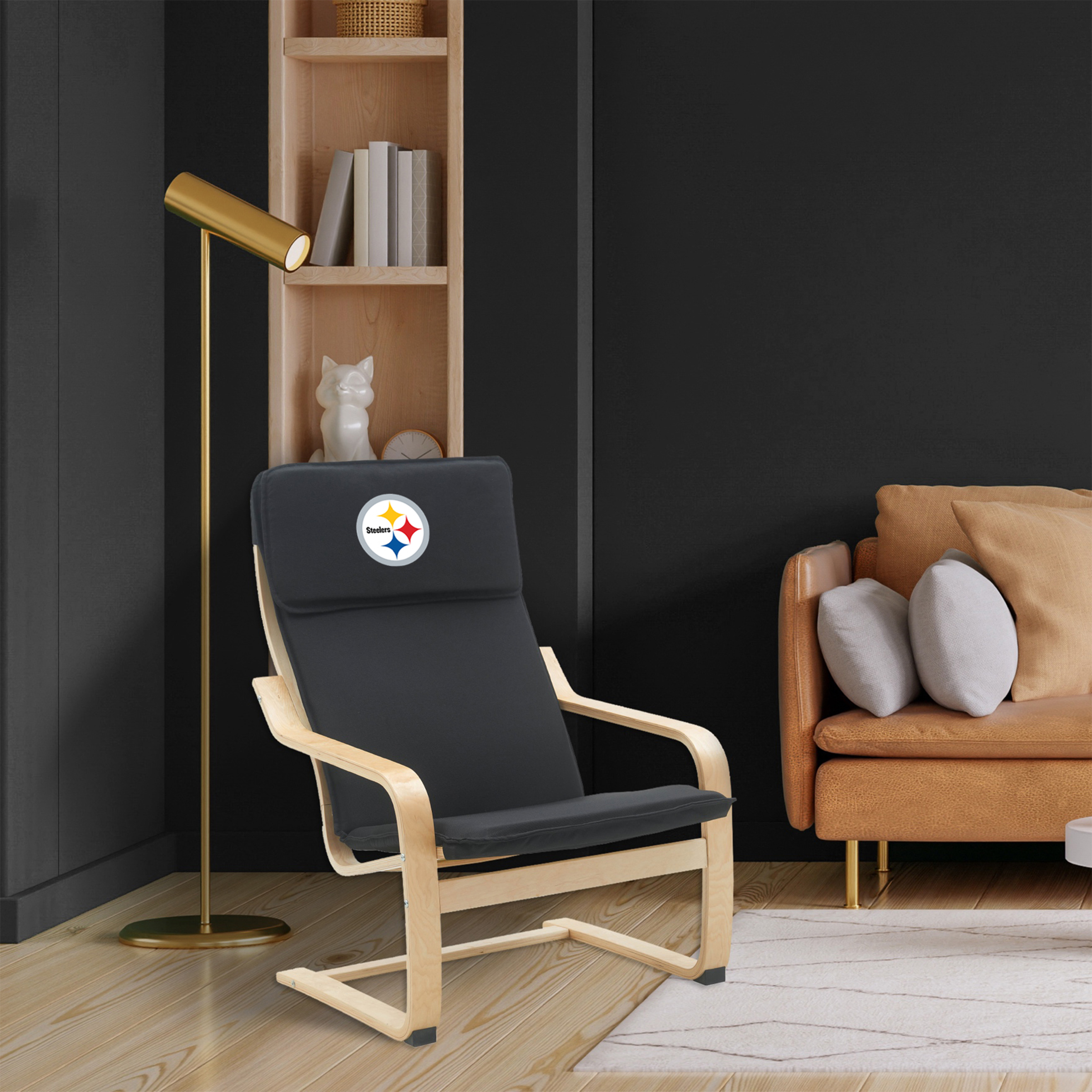 pittsburgh steelers embroidered birch bentwood accent chair