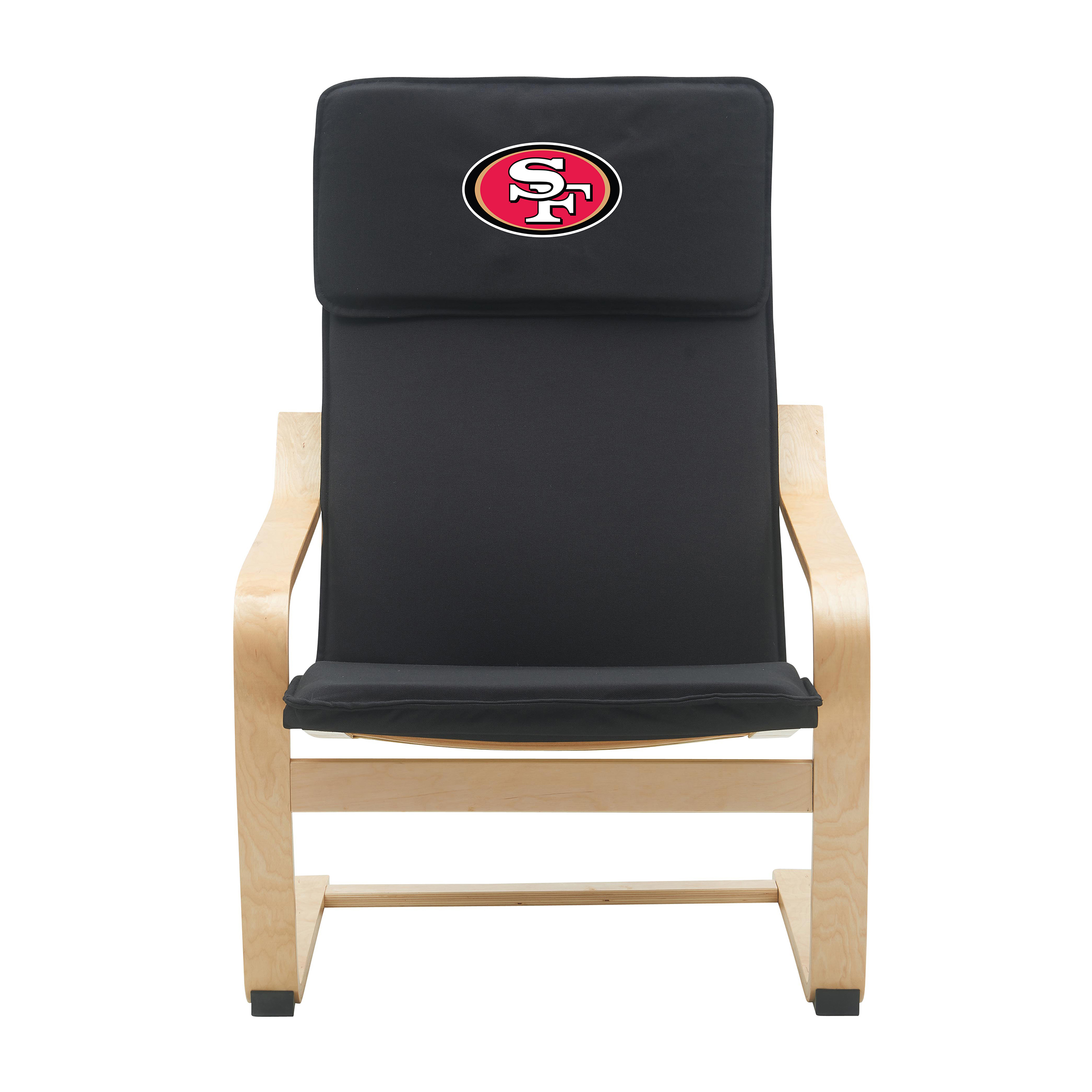 san francisco 49ers embroidered birch bentwood accent chair