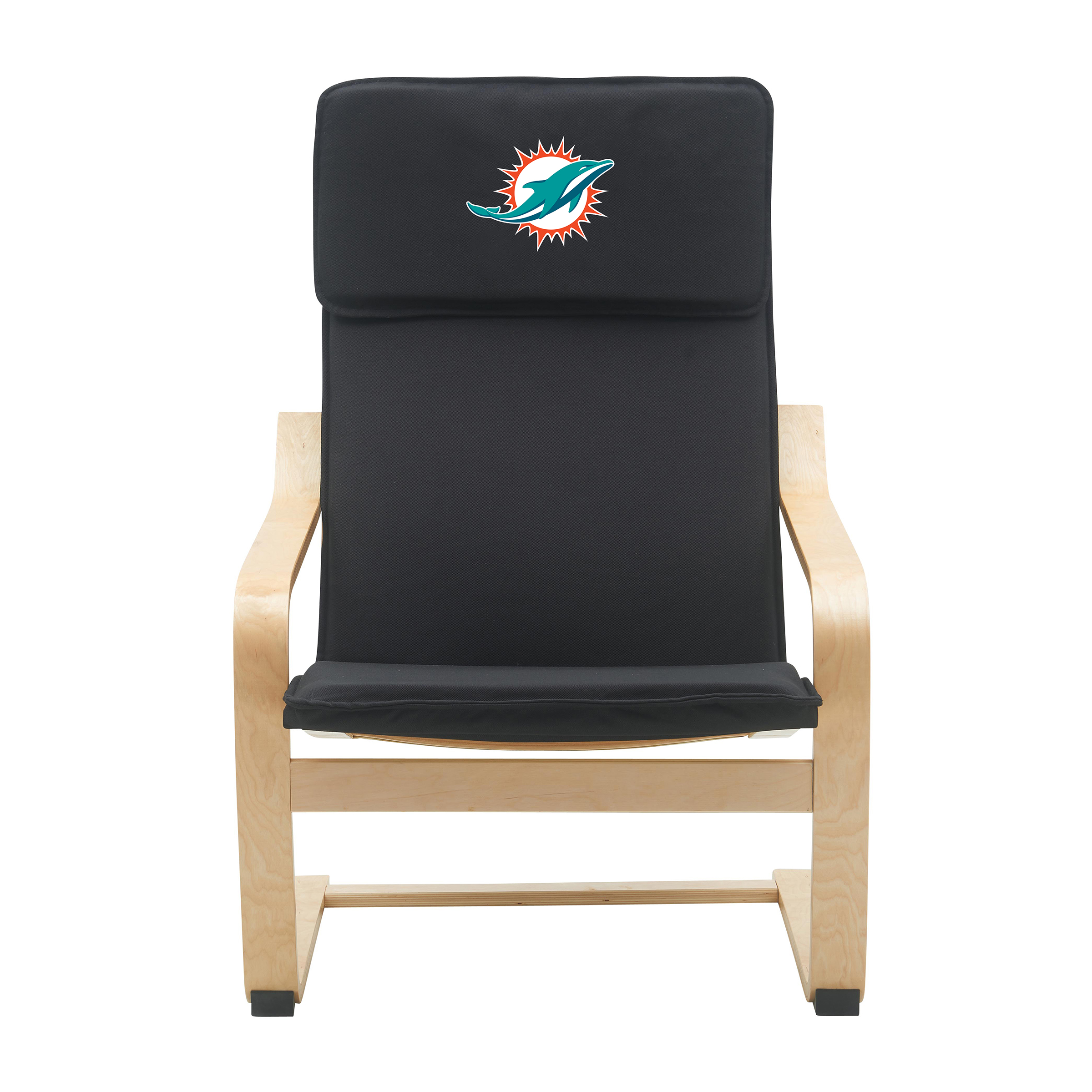 miami dolphins embroidered birch bentwood accent chair