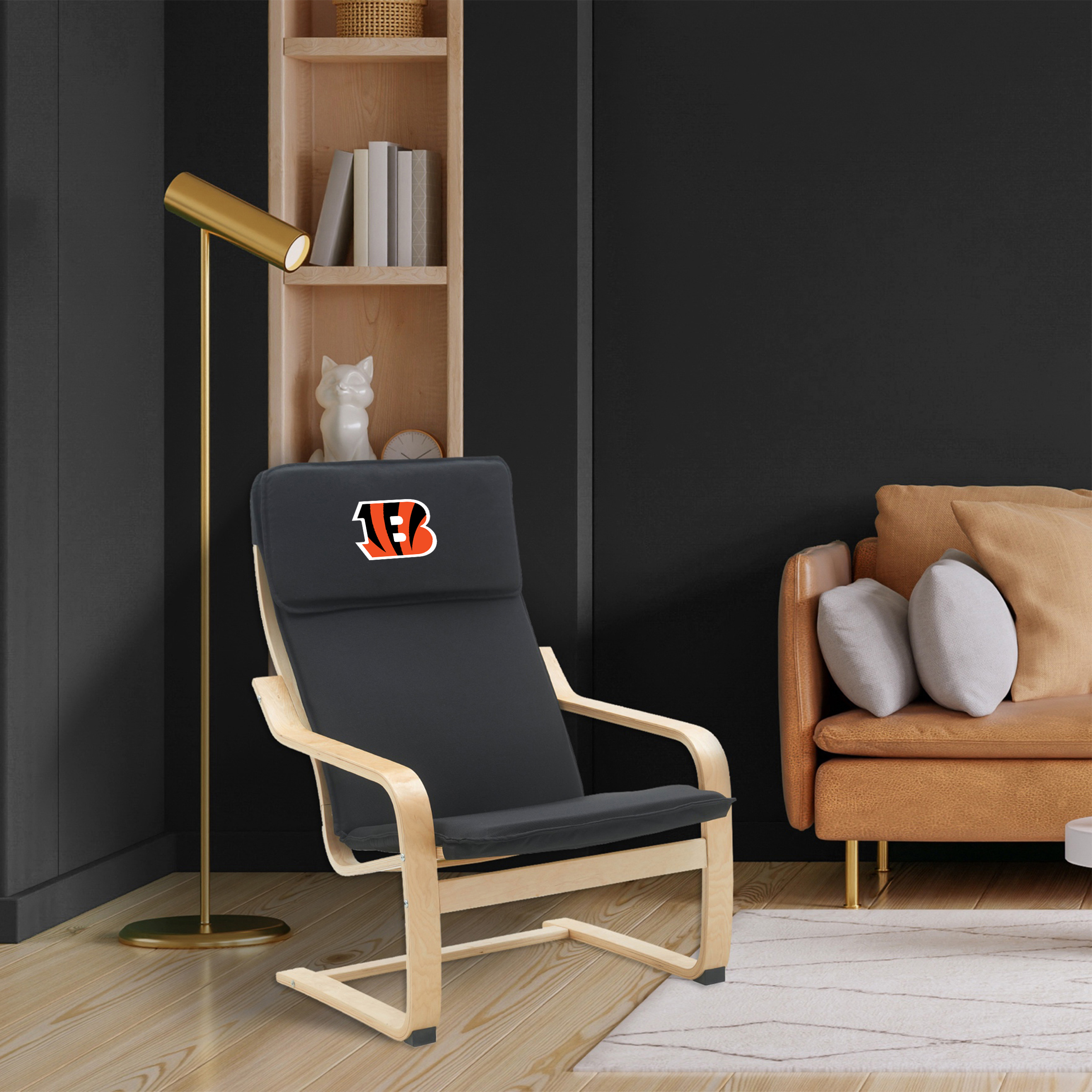 cincinnati bengals embroidered birch bentwood accent chair