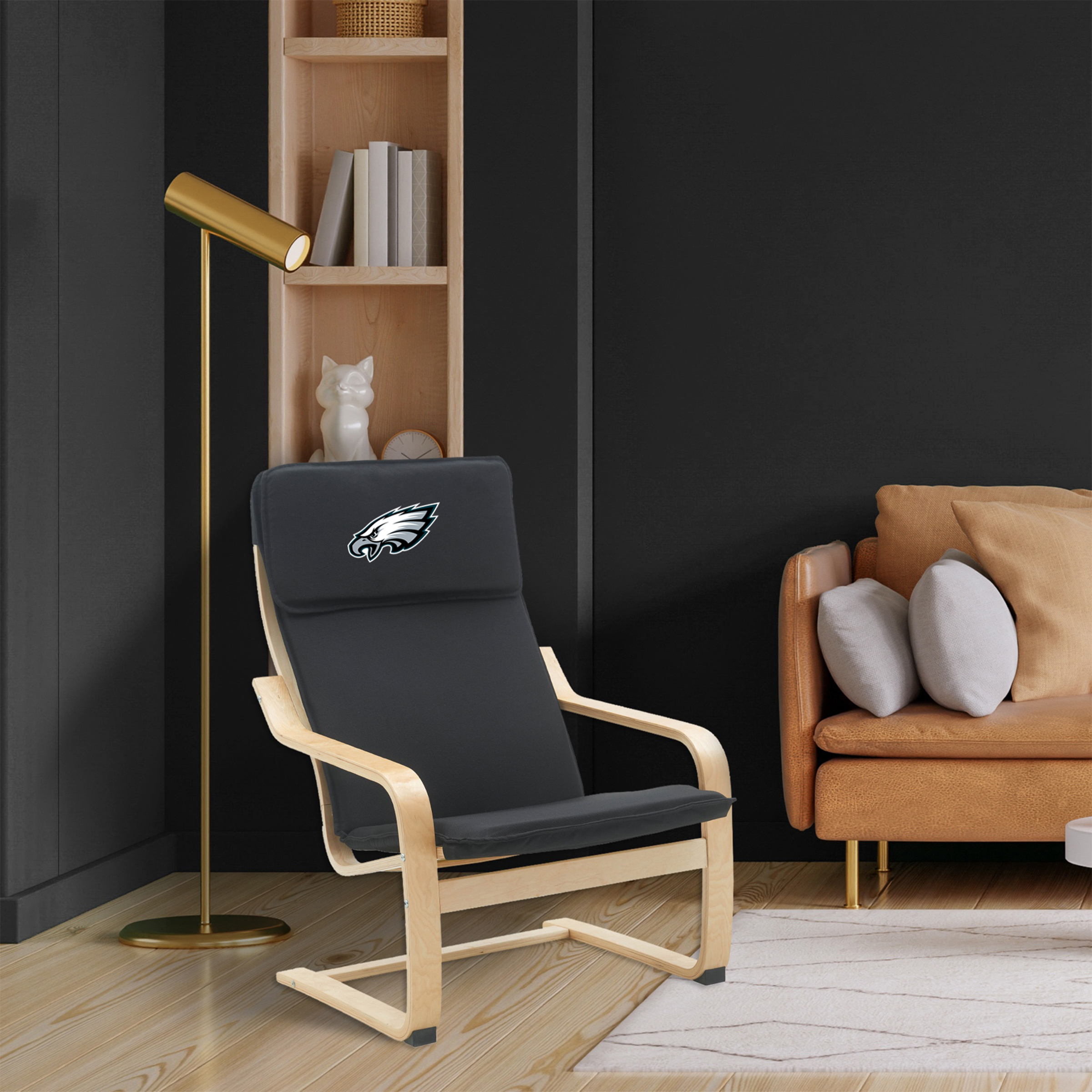 philadelphia eagles embroidered birch bentwood accent chair