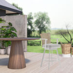 44-Inch Gray Metal Swivel Bar Stool with Footrest