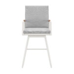 48-Inch Light Gray Metal Swivel Bar Stool with Footrest 12 48-Inch Light Gray Metal Swivel Bar Stool with Footrest