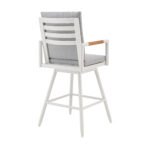 48-Inch Light Gray Metal Swivel Bar Stool with Footrest 13 48-Inch Light Gray Metal Swivel Bar Stool with Footrest