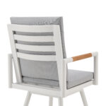 48-Inch Light Gray Metal Swivel Bar Stool with Footrest 15 48-Inch Light Gray Metal Swivel Bar Stool with Footrest