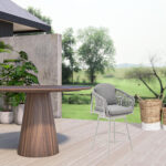 40" Light Gray Swivel Outdoor Bar Stool with Footrest 11 40" Light Gray Swivel Outdoor Bar Stool with Footrest