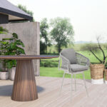 44" Light Gray Swivel Outdoor Bar Stool with Footrest 11 44" Light Gray Swivel Outdoor Bar Stool with Footrest
