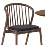 Brown and Black Oval Dining Set with Four Chairs & PU Leather Seating